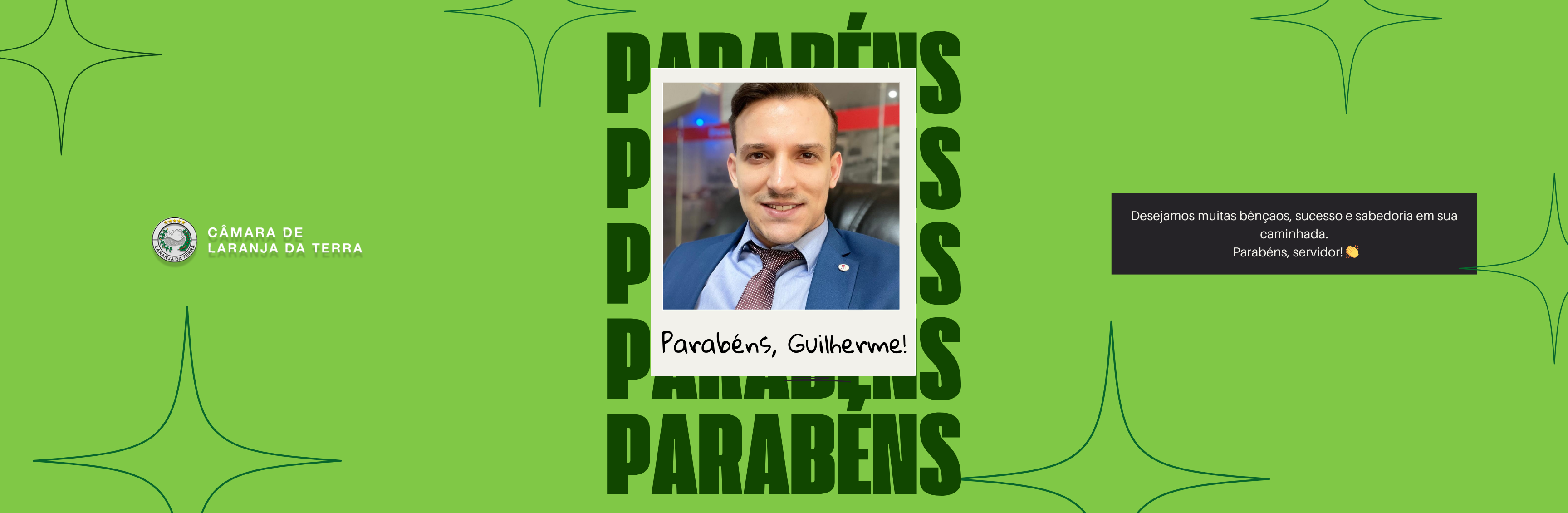 Parabéns ao nosso servidor Guilherme!! 