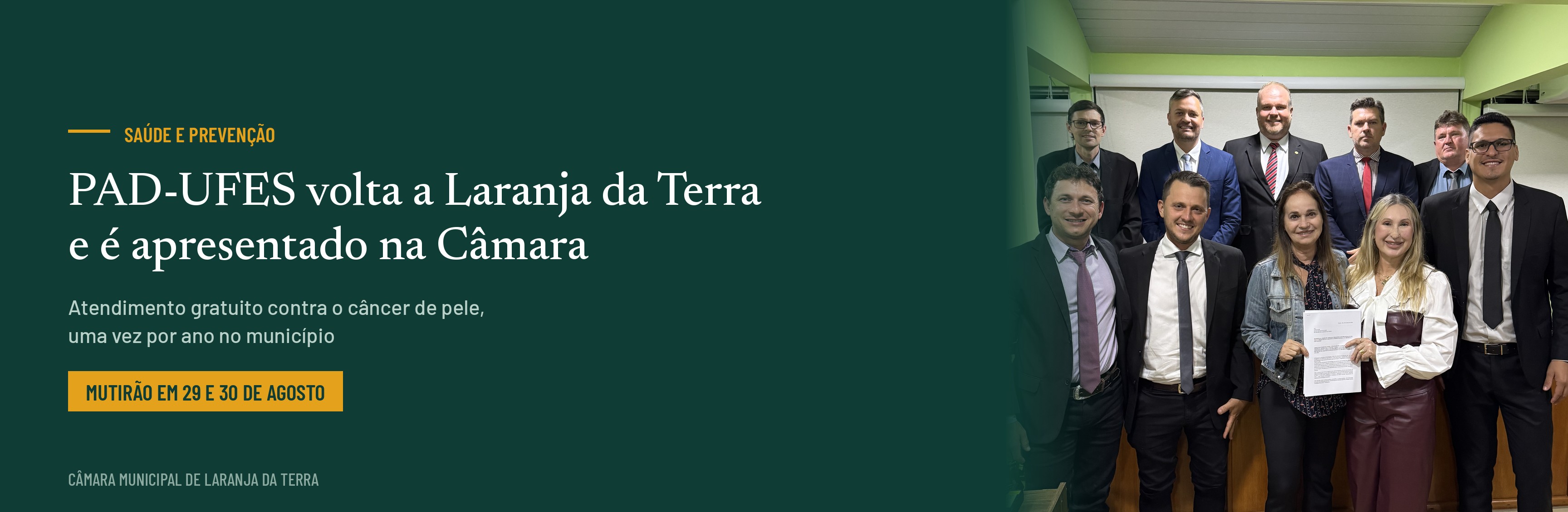 PAD-UFES volta a Laranja da Terra em agosto e programa é apresentado na Câmara